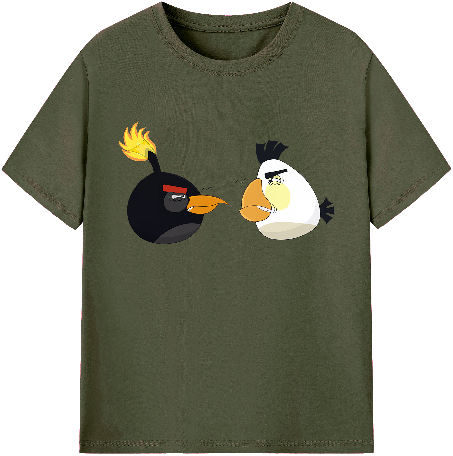 （画像用） Angry Birds アングリーバード 綿100％ メンズ半袖Tシャツ｜肌触りやわらか＆通気性